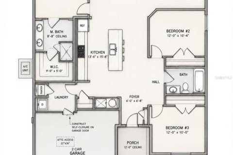 House in DeLand, Florida 3 bedrooms, 129.97 sq.m. № 2218383 - photo 3