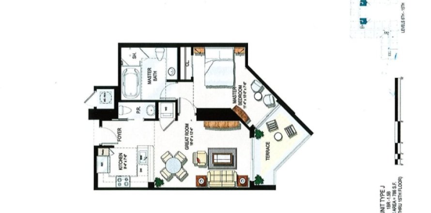 Condominio en West Palm Beach, Florida, 1 dormitorio № 935239