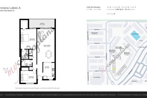 Condominio en alquiler en Lake Worth, Florida, 2 dormitorios, 100.52 m2 № 1185344 - foto 1