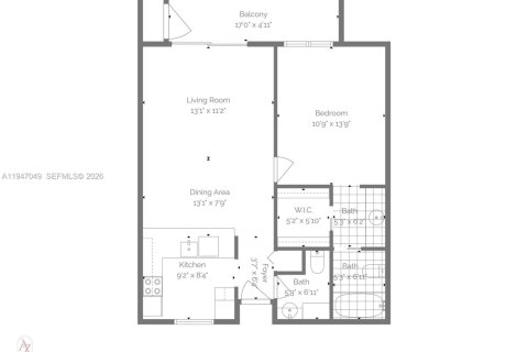 Купить кондоминиум в Майами, Флорида 1 спальня, 65.5м2, № 2003239 - фото 18