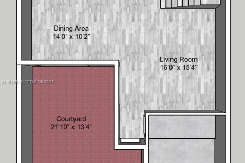 Снять в аренду таунхаус в Холливуд, Флорида 3 спальни, 162.39м2, № 1989120 - фото 10
