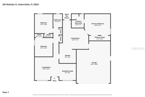 Villa ou maison à louer à Auburndale, Floride: 3 chambres, 122.91 m2 № 2389062 - photo 3