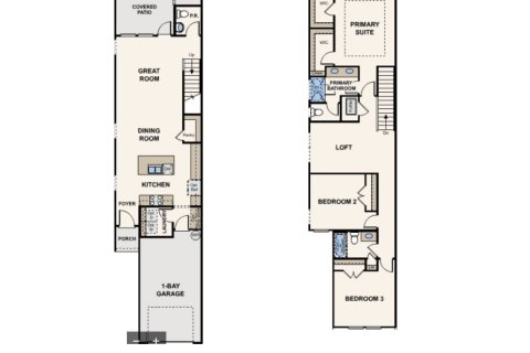 Townhouse floor plan «Townhouse», 3 bedrooms in The Townes by Century Communities