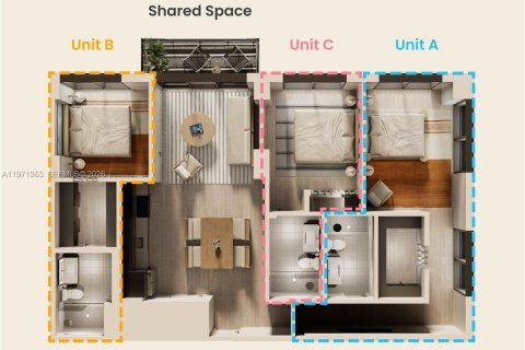 Снять в аренду квартиру в Форт-Лодердейл, Флорида 3 спальни, 127.37м2, № 2032146 - фото 8