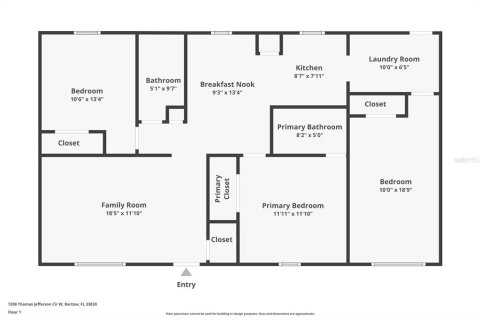 House in Bartow, Florida 3 bedrooms, 112.88 sq.m. № 1662410 - photo 27
