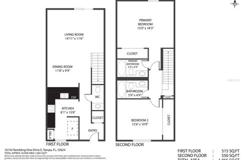Adosado en venta en Tampa, Florida, 2 dormitorios, 110 m2 № 1523931 - foto 23