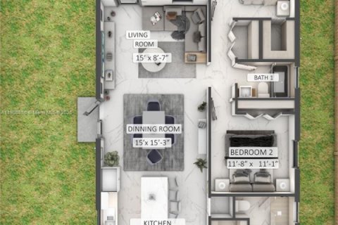 House in Miami, Florida 4 bedrooms, 138.89 sq.m. № 1951907 - photo 11