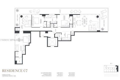 Снять в аренду кондоминиум в Майами, Флорида 3 спальни, 153.2м2, № 1998338 - фото 25
