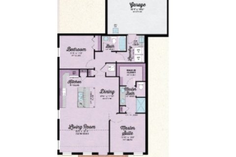 House floor plan «House», 2 bedrooms in Latitude Margaritaville