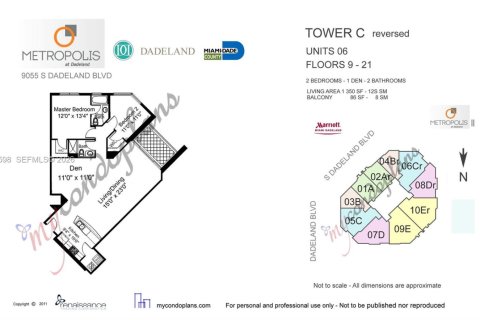 Copropriété à vendre à Miami, Floride: 2 chambres, 125.42 m2 № 2055815 - photo 15