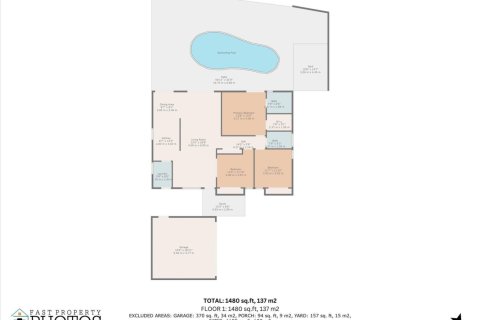 Снять в аренду виллу или дом в Делрей-Бич, Флорида 3 спальни, 137.5м2, № 1189846 - фото 1