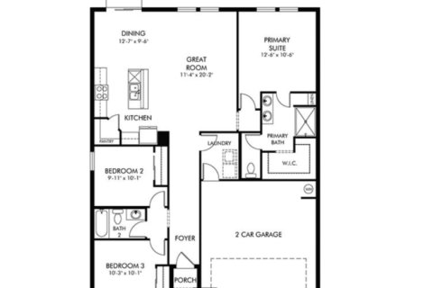 House floor plan «House», 3 bedrooms in Lantana Grove