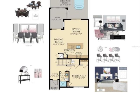Townhouse in Davenport, Florida 4 bedrooms, 177.81 sq.m. № 2118467 - photo 20