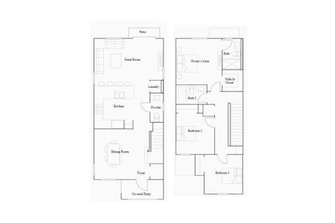 Townhouse floor plan «131SQM», 3 bedrooms in CORSICA