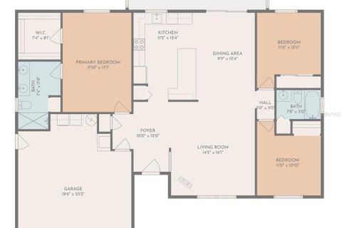 House in Kissimmee, Florida 3 bedrooms, 142.42 sq.m. № 1874100 - photo 2