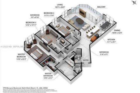 Condominio en venta en North Miami Beach, Florida, 3 dormitorios, 206.71 m2 № 2244351 - foto 27