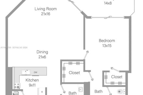 Apartment in Miami, Florida 1 bedroom, 96.25 sq.m. № 2027426 - photo 6