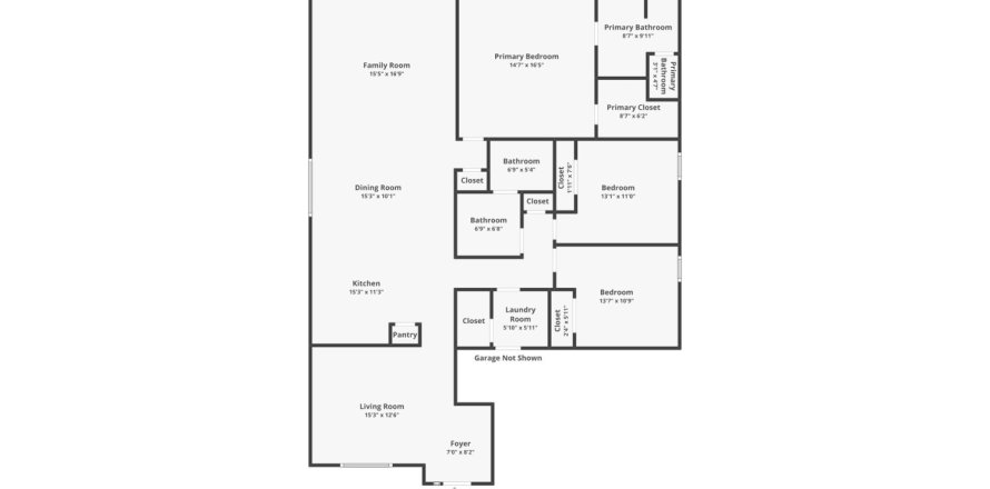 House in Gibsonton, Florida 3 bedrooms, 170.94 sq.m. № 1869745