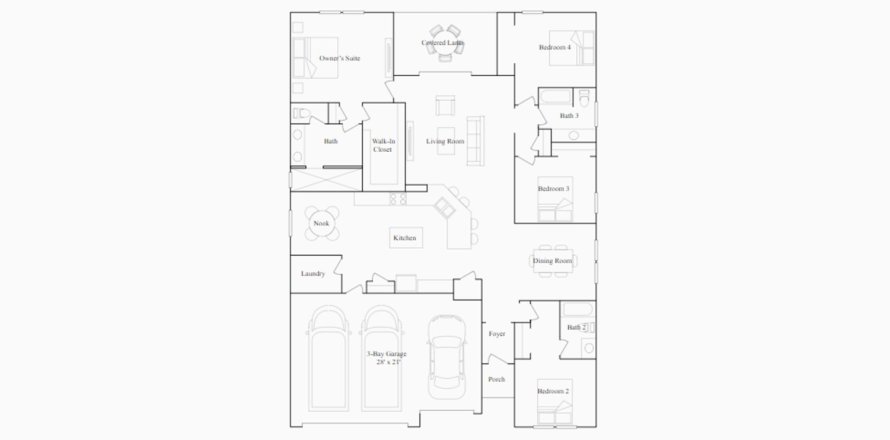 Townhouse floor plan «210SQM TIVOLI», 4 bedrooms in BELLECHASE