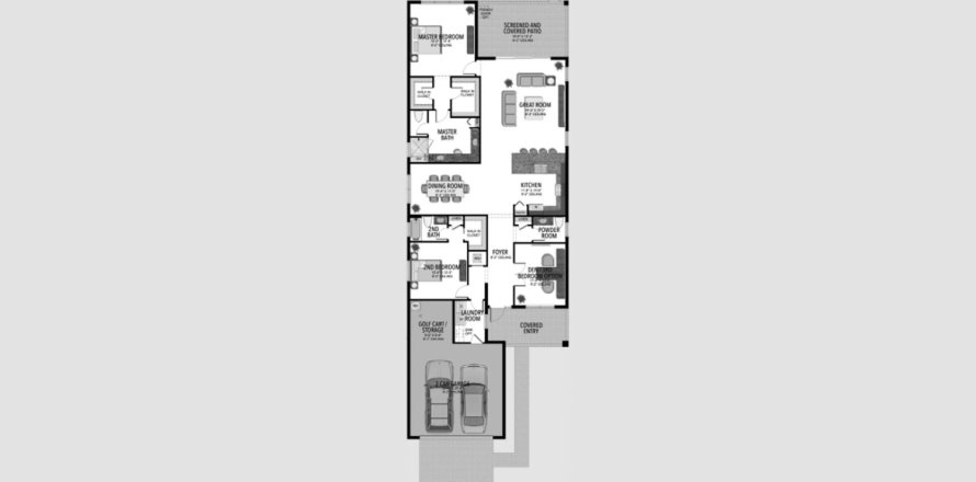 Townhouse in VALENCIA WALK AT RIVERLAND in Port St. Lucie, Florida 2 bedrooms, 283 sq.m. № 66093