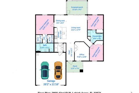 House in Lehigh Acres, Florida 3 bedrooms, 135.64 sq.m. № 2193591 - photo 6