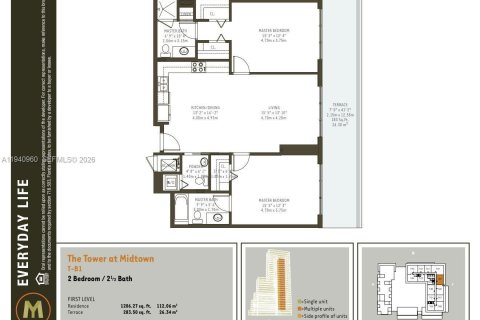 Copropriété à vendre à Miami, Floride: 2 chambres, 101.08 m2 № 1998680 - photo 18