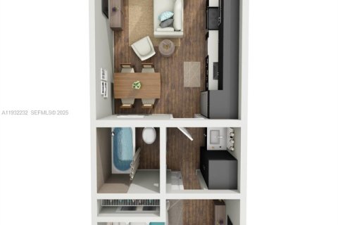 Снять в аренду квартиру в Майами-Бич, Флорида 1 спальня, 41.16м2, № 1990807 - фото 1