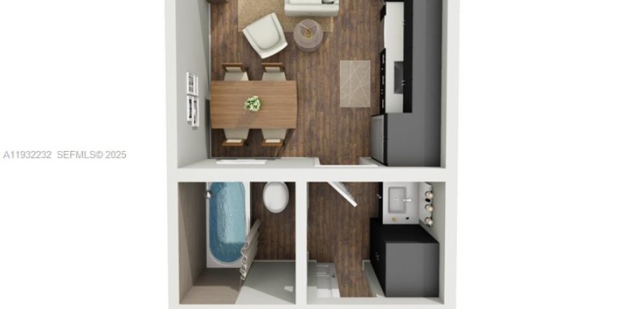 Квартира в Майами-Бич, Флорида 1 спальня, 41.16м2 № 1990807