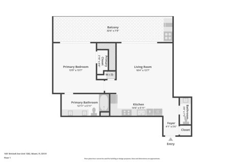Copropriété à louer à Miami, Floride: 1 chambre, 72.19 m2 № 2385337 - photo 6