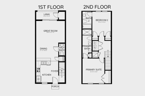 Townhouse floor plan «112SQM IVY», 2 bedrooms in THE TOWNHOMES AT SKYE RANCH