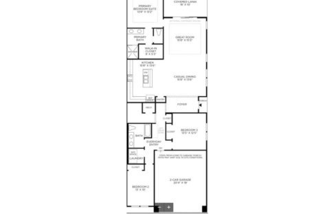 Townhouse floor plan «Townhouse», 3 bedrooms in West End at Town Center