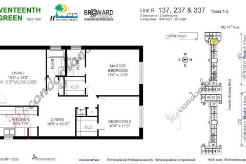 Copropriété à vendre à Hallandale Beach, Floride: 2 chambres, 87.33 m2 № 2081028 - photo 17