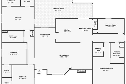 Купить виллу или дом в Фиш-Хок, Флорида 7 комнат, 247.03м2, № 2322614 - фото 17