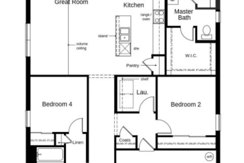 Townhouse floor plan «9131 Oscraft Dr», 4 rooms in Bellaviva I at Westside