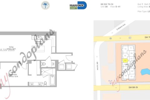 Condo in Miami, Florida, 1 bedroom  № 2088667 - photo 12