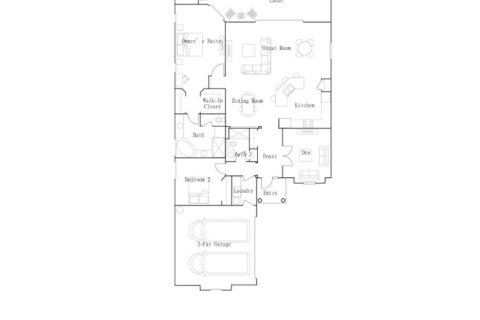 Планировка виллы или дома «House» 2 спальни в ЖК Wellen Park Golf & Country Club - Executive Homes