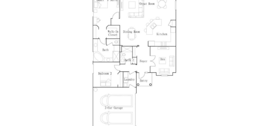 Планировка виллы или дома «House» 2 спальни в ЖК Wellen Park Golf & Country Club - Executive Homes
