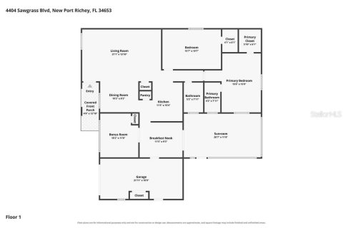 Villa ou maison à louer à New Port Richey, Floride: 3 chambres, 134.52 m2 № 2413570 - photo 2