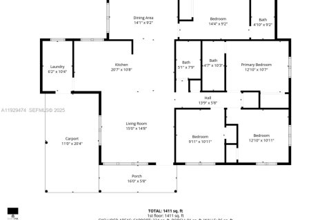 Купить виллу или дом в Форт-Лодердейл, Флорида 4 спальни, 147.16м2, № 1989085 - фото 8