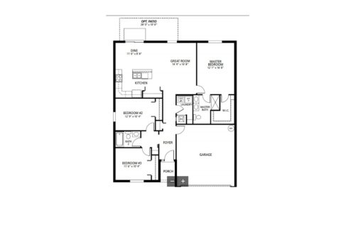 House floor plan «House», 3 bedrooms in Royal Highlands by Maronda Homes