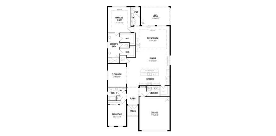House floor plan «218SQM», 2 bedrooms in TRADITION - TELARO
