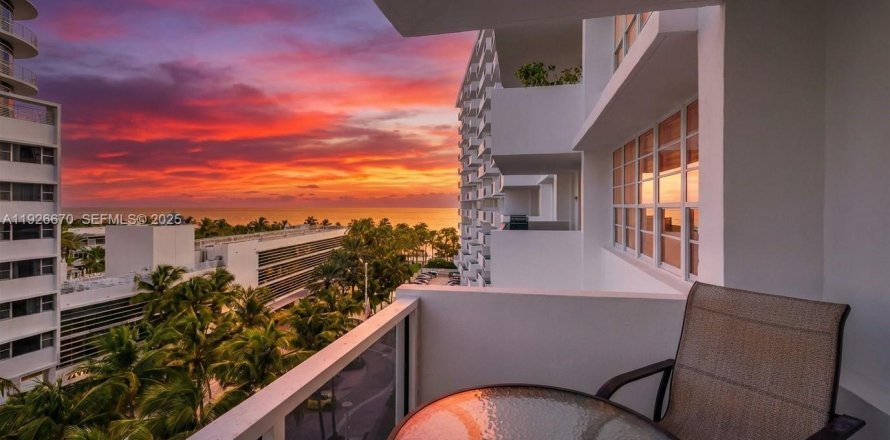 Кондоминиум с 1 спальней в Майами-Бич, Флорида № 1986296