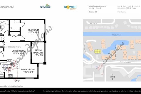 Condo in Sunrise, Florida, 1 bedroom  № 2058788 - photo 16