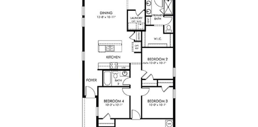 Villa ou maison à Haines City, Floride 4 chambres, 149.29 m2 № 1866639