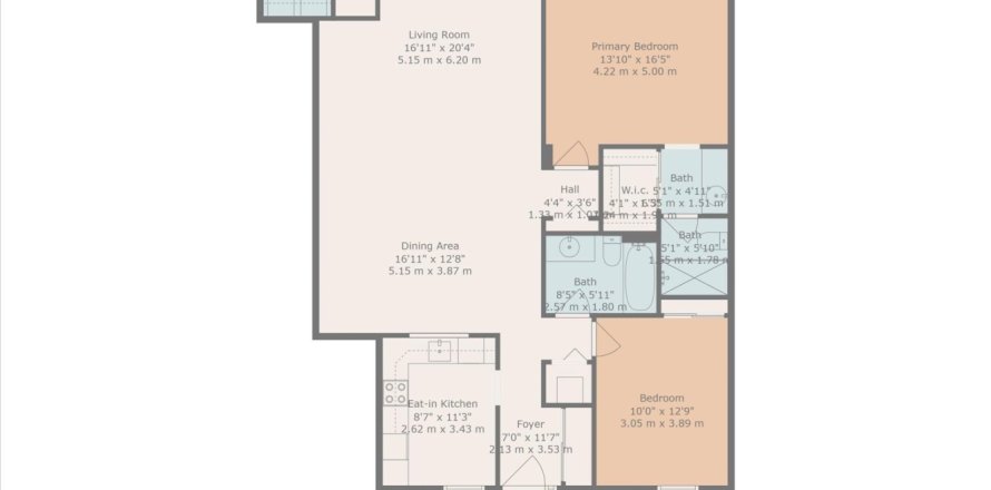 Condominio en Coconut Creek, Florida, 2 dormitorios  № 1217440