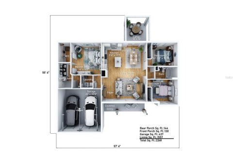 House in Ocklawaha, Florida 3 bedrooms, 144.65 sq.m. № 1248230 - photo 9