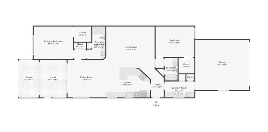 House in Sarasota, Florida 2 bedrooms, 142.51 sq.m. № 1746796
