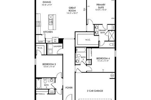 Casa en venta en Haines City, Florida, 4 dormitorios, 184.69 m2 № 1840199 - foto 1