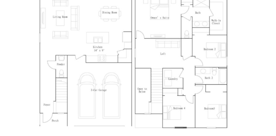 Дом в Saddle Creek Preserve - The Manors I в Лейкленд, Флорида 4 комнаты, 174м2 № 344012