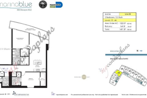 Снять в аренду кондоминиум в Майами, Флорида 2 спальни, 122.91м2, № 1957247 - фото 27